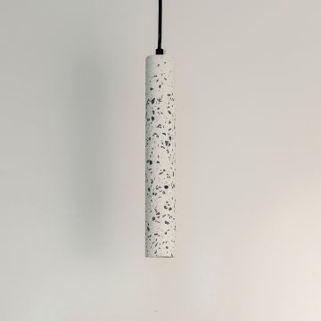 Roest Vertical Black   White Suspension Light Light Off White Background