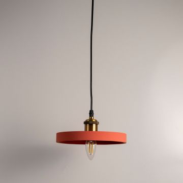 VALDIOLA Pendant Light Orange Light Off White Background