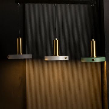 Linear Cluster Circle Pendant Nordic Light Light On Black Background