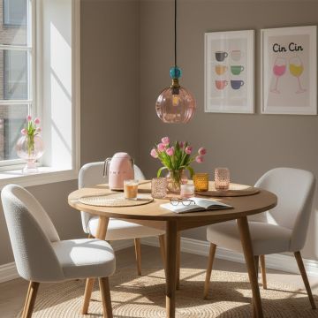 danish glass ball chandelier red blue main lifestyle