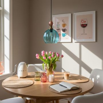 danish glass ball chandelier blue red main lifestyle