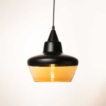 Salern Metal Hanging Light Black Light On White Background