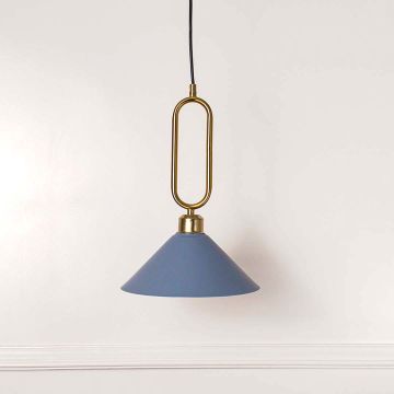 Macaron Pyramid Pendant Lamp - Grey Light Off White Background