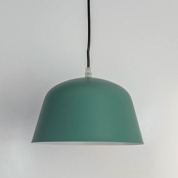 Ambit Muuto Pendant Lamp - Green Light Off White Background