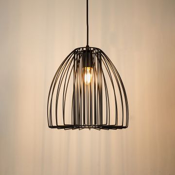 Cranbrook Geometric Pendant Light BlackLight On White Background