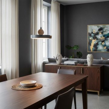 circle pendant nordic light black main lifestyle