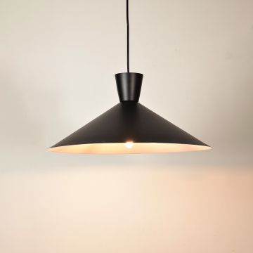 Martinelli Cono Pendant Light BlackLight On White Background