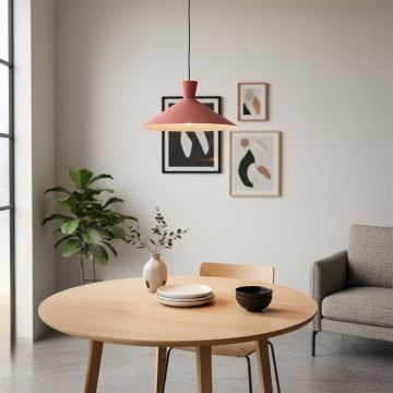 martinelli cono pendant light pink main lifestyle
