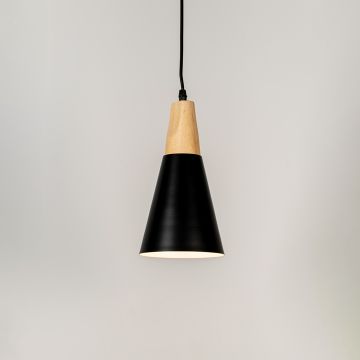 Triangular Cone Pendant Lamp Black Light On White Background