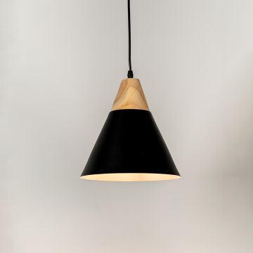 Cone Pendant Light Black Light On White Background