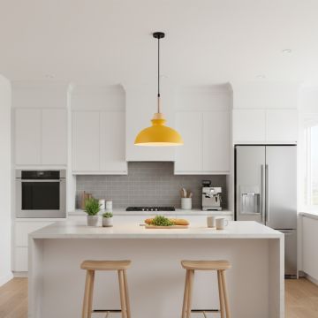 dome pendant lamp yellow main lifestyle