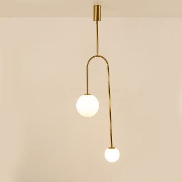 Oslin Double Hanging Lights Light on white background
