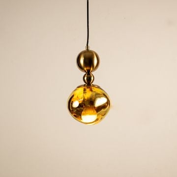 Umbra Pendant Light GoldLight On White Background