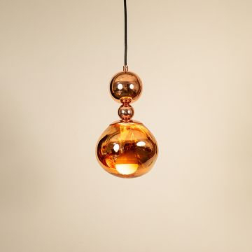 Umbra Pendant Light Rose GoldLight On White Background