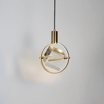 Diamond Ring Pendant Lamp Light On White Background
