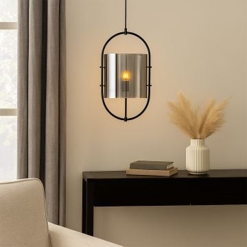 chinese lantern pendant light  chrome main lifestyle