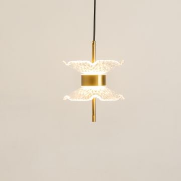 Osiris Pendant Light Gold light on white background