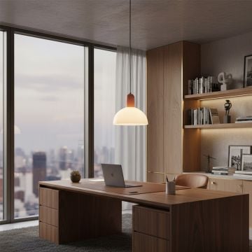 sidnie white pendant light pink main lifestyle