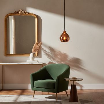 droplet single pendant light rose gold main lifestyle