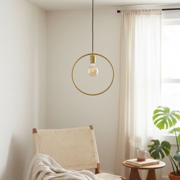 orbit thin frame circular pendant light main lifestyle