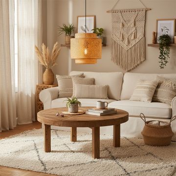 handwoven sunbeam bamboo light beige main lifestyle