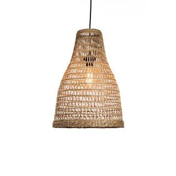 Sabai Grass Net Pendant Lamp Light On White Background