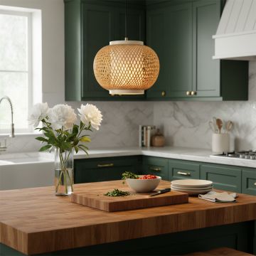 bamboo diamond crossed pendant lamp main lifestyle