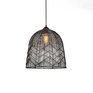 Raycatcher Bamboo Hanging Lamp Black Light On White Background