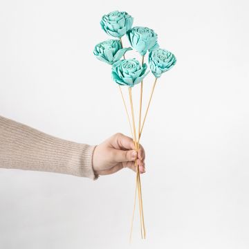 Sola Shasta Aqua Flower Set of 5 Hand Image