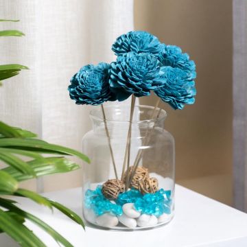 Sola Flower Sherpa Blue Set Of 5 Main Lifestyle