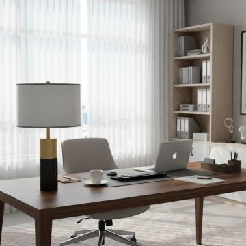 altadena black marble table lamp with grey shade main lifestyle