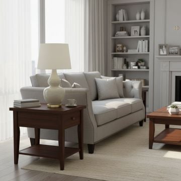 frahm ceramic table lamp with white shade main lifestyle