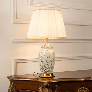 Melita Decorative Table Lamp Light On White Background