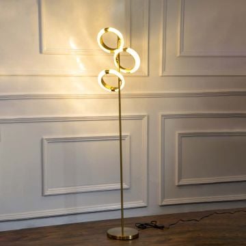Lyssa Floor Lamp for Living Room Light On White Background