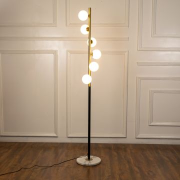 Kingsley Floor Lamp for Living Room Light On White Background
