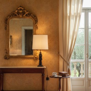 space age retro lamp white shade main lifestyle