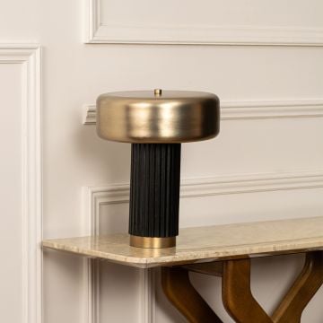 Serenella Metal Table Lamp Light Off White Background