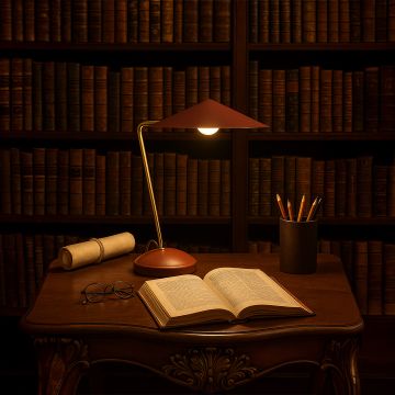 benton study lamp paprika finish main lifestyle