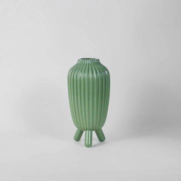 Baldrian Deco Vase - Olive White Background