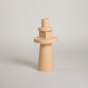 Rey Deco Vase Peach White Background