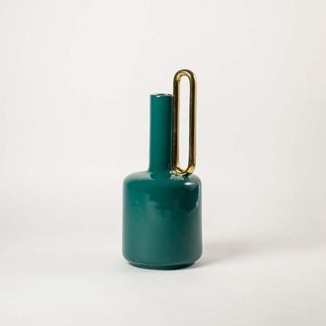 Alaia Deco Flower Vase- Green White Background