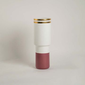 Amaya Vase Pink White Background