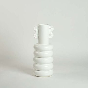 Deniz Deco Vase - White White Background