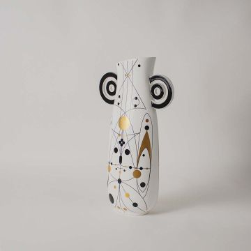 Barrit Ceramic Flower Vase White White Background 2