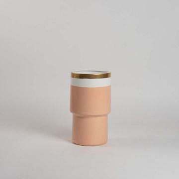 Amaya Vase Peach White Background