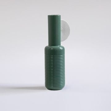 Troy Deco Vase Green White Background
