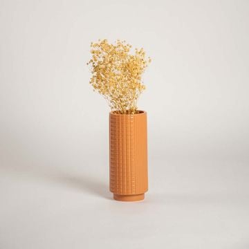Nuru Ceramic Flower Vase Orange Lifestyle