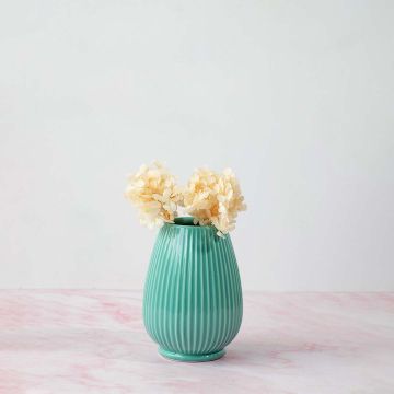 Rigel Ceramic Flower Vase Green Lifestyle