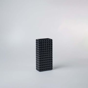 Piura Vase Black Medium White Background