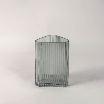 Luxury Glass Vase - Grey White Background